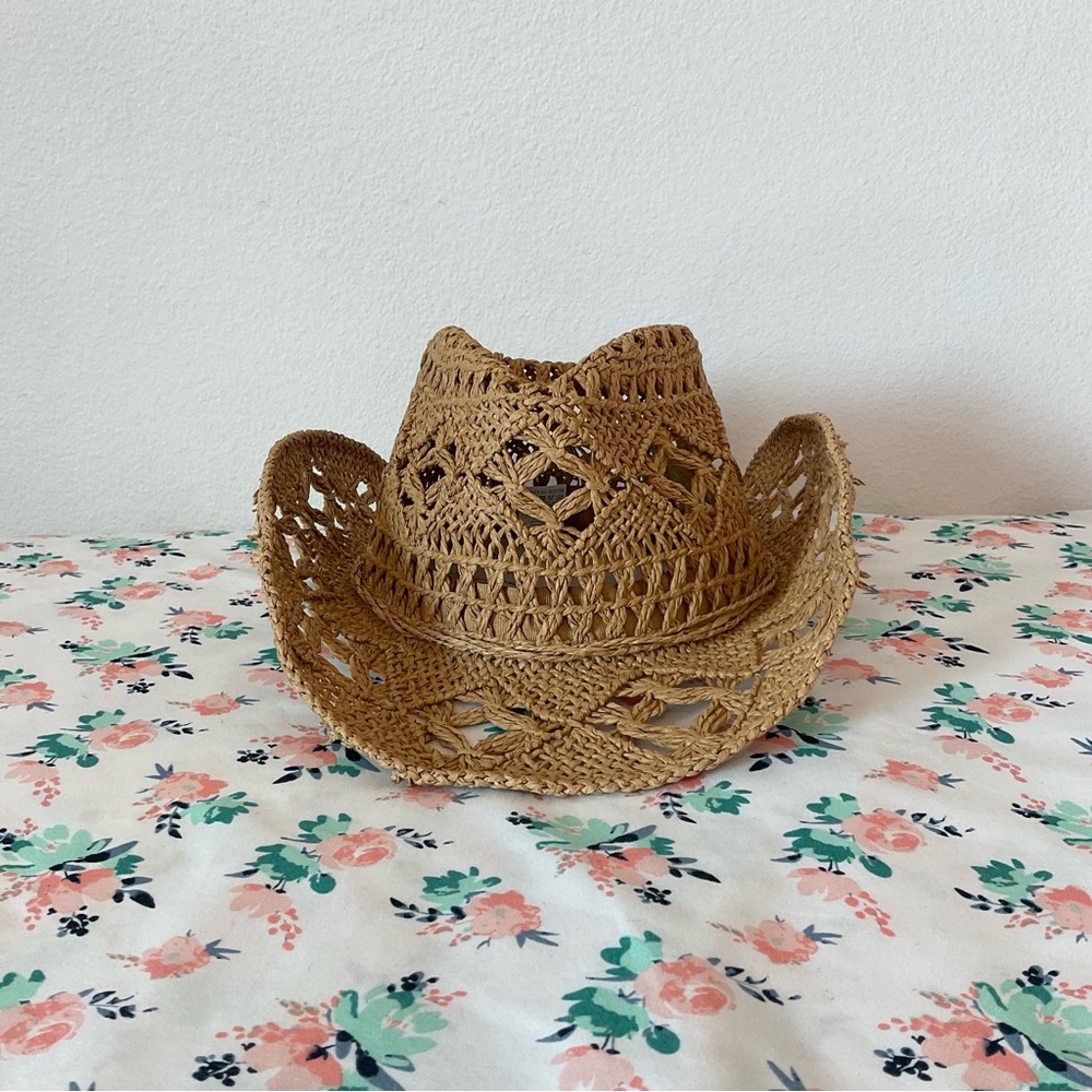 Tan Straw Cowgirl Hat